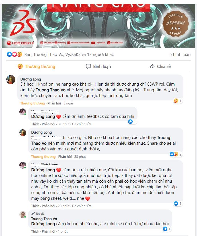 Thiết kế chuyên nghiệp với khóa học Solidworks online nâng cao